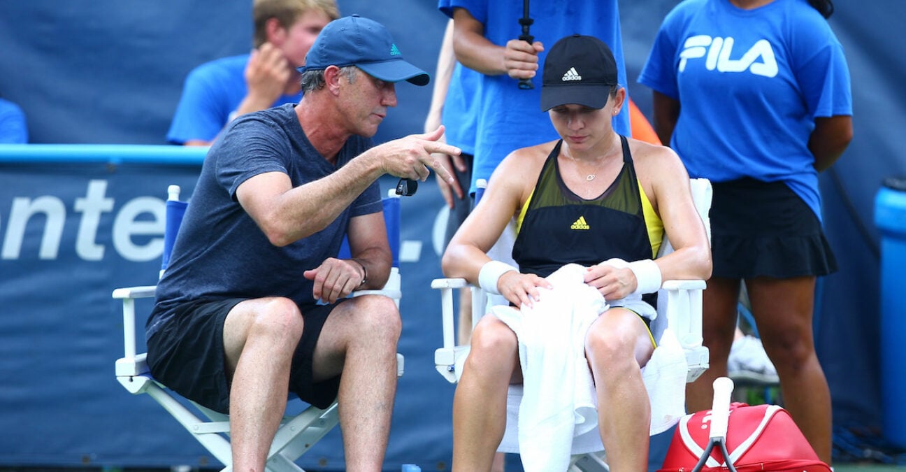 Darren Cahill and Simona Halep