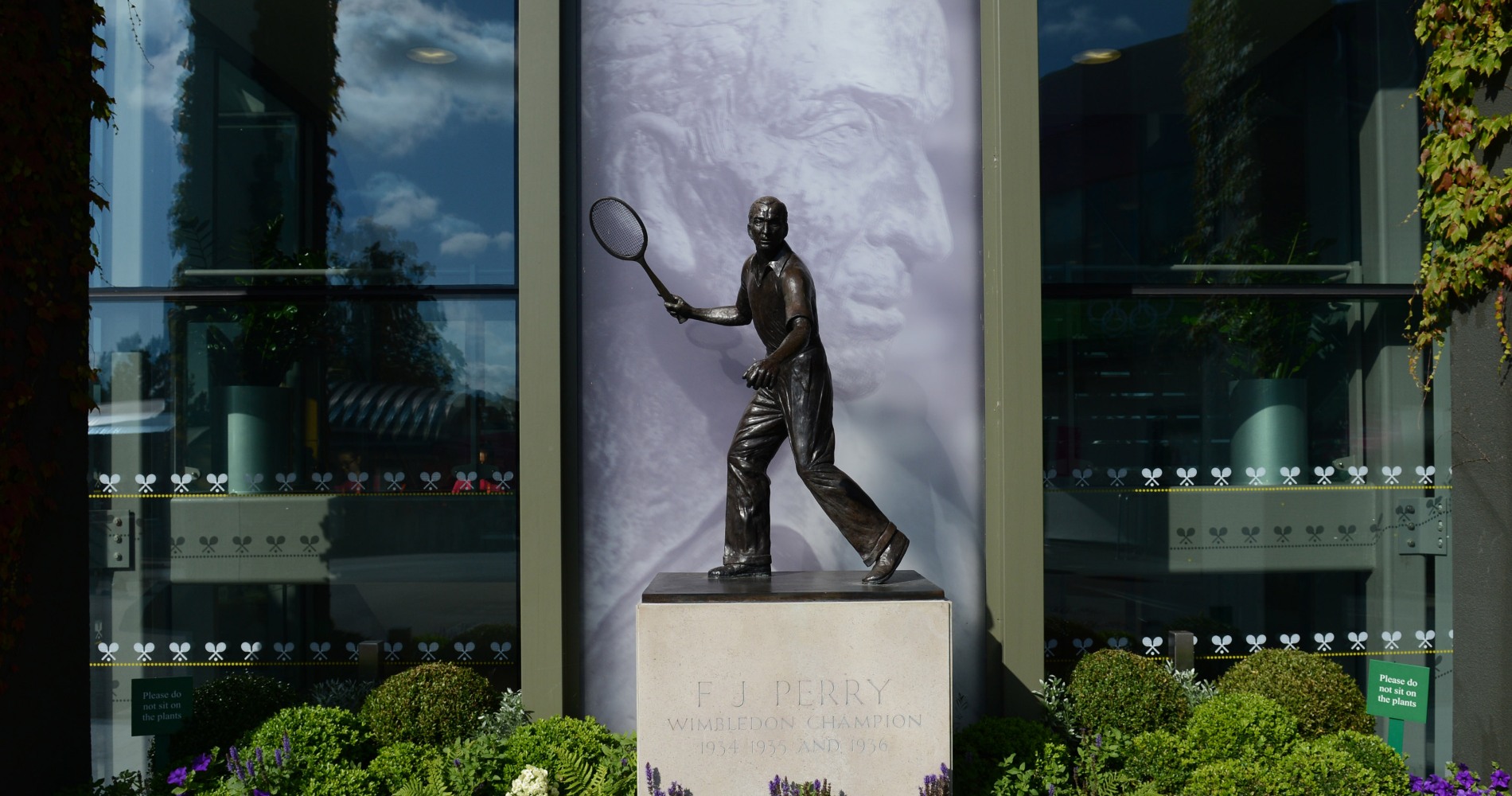Fred Perry has a statue at Wimbledon