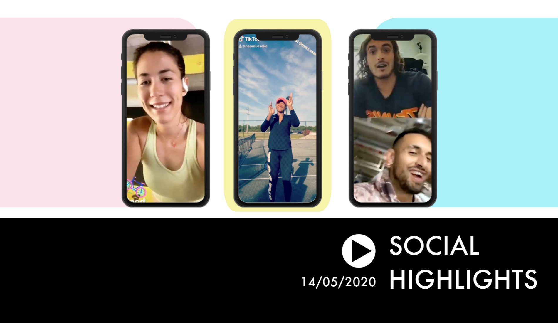 Social Highlights - Muguruza and Osaka with some musical vibes