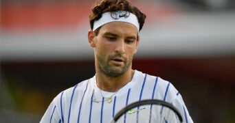 Dimitrov playing at UTS, July 2020