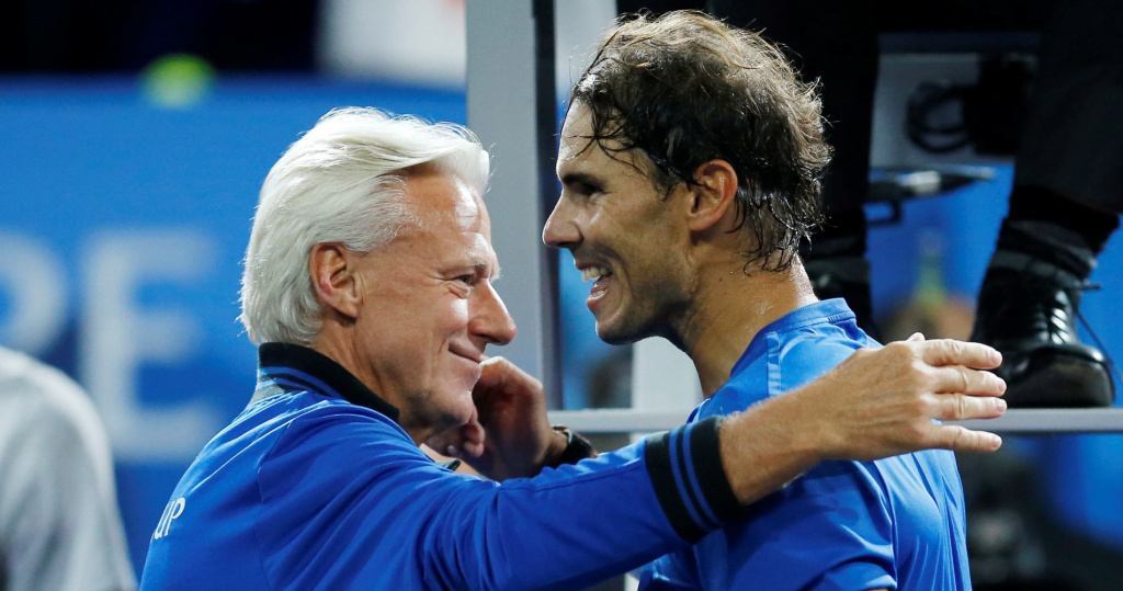 Björn Borg and Rafael Nadal, Laver Cup, 2019