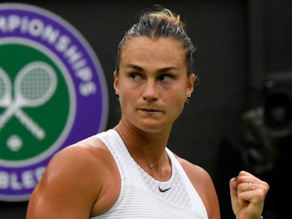 Aryna Sabalenka at Wimbledon in 2021