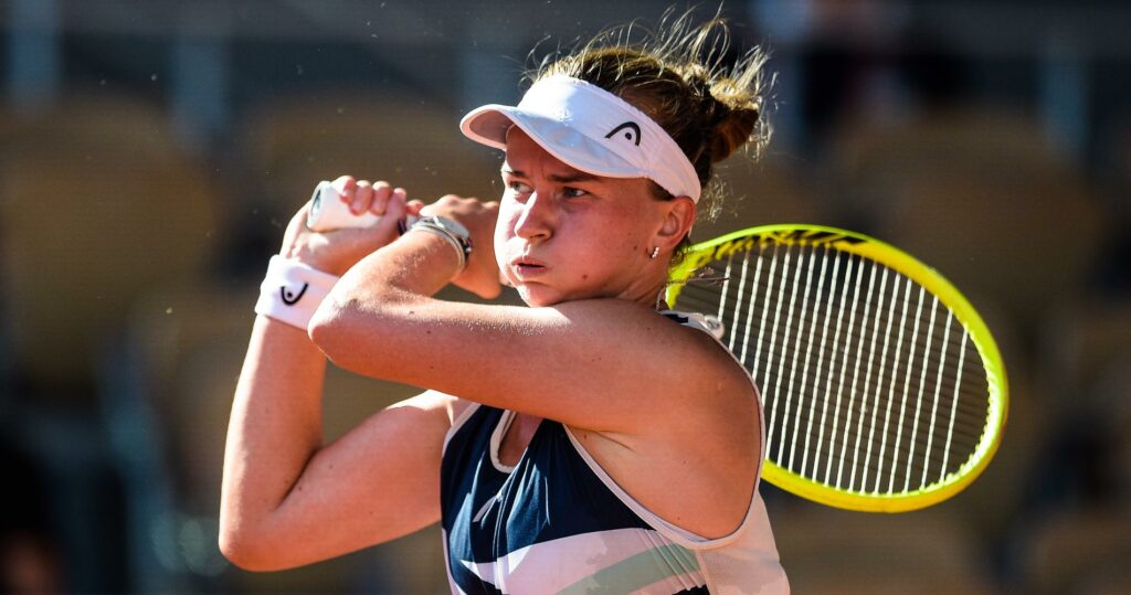Barbora Krejcikova at Roland-Garros in 2021