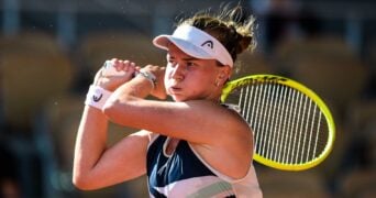 Barbora Krejcikova at Roland-Garros in 2021