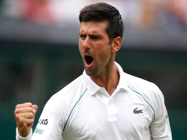 Novak Djokovic at Wimbledon in 2021