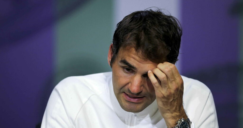 Roger Federer, en conférence de presse à Wimbledon en 2016