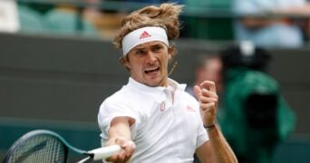 Alexander Zverev at Wimbledon in 2021