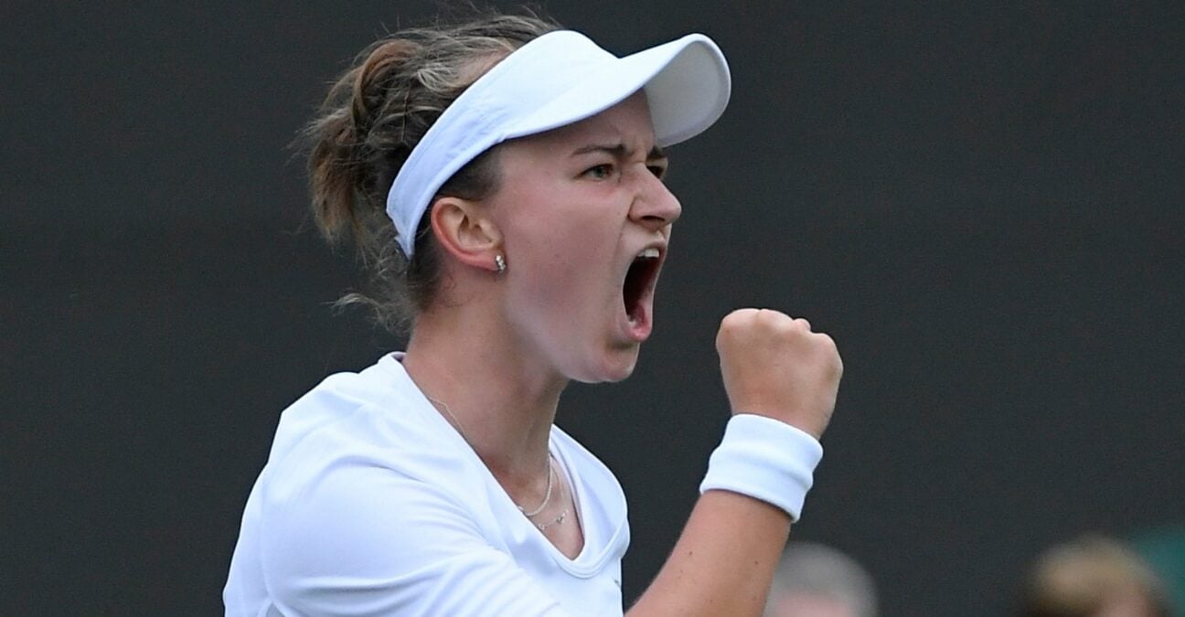 Barbora Krejcikova at Wimbledon in 2021