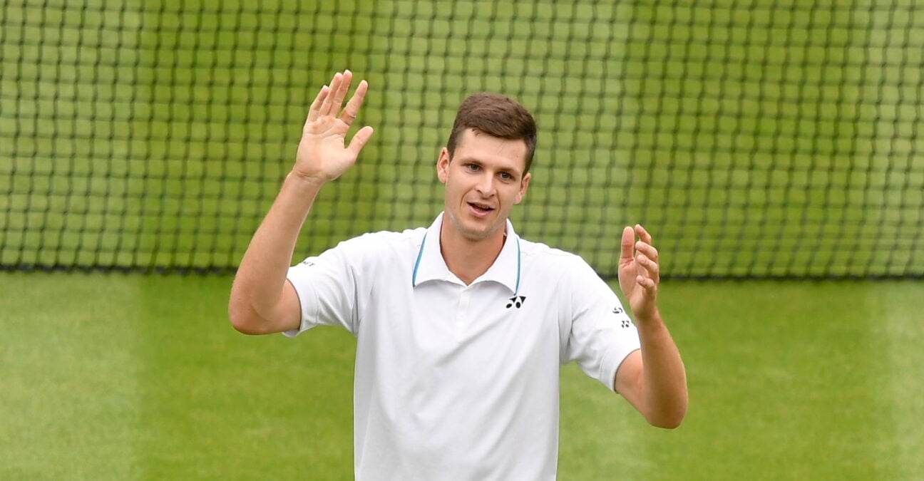 Hubert Hurkacz à Wimbledon en 2021