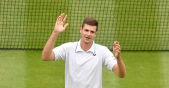Hubert Hurkacz à Wimbledon en 2021
