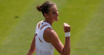 Karolina Pliskova at Wimbledon in 2021