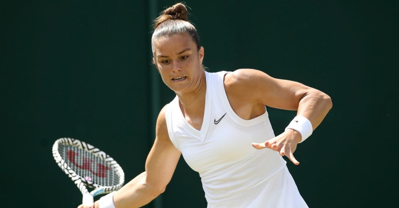 Maria Sakkari at Wimbledon in 2021