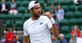 Matteo Berrettini at Wimbledon in 2021