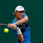 Australia's Max Purcell in action during his semi final match