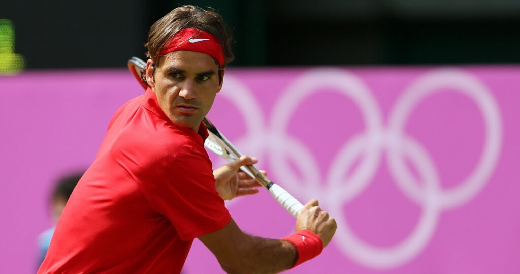 Roger Federer at London Olympics in 2012