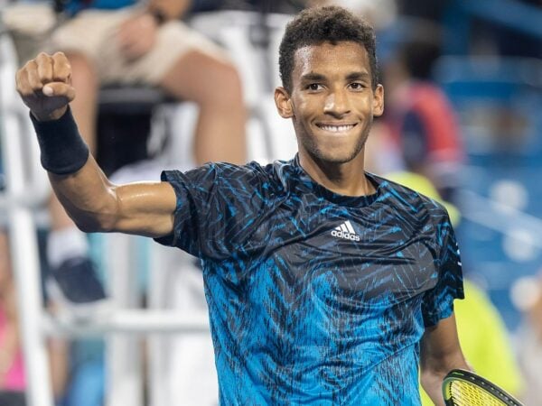 Felix Auger-Aliassime, ready to roar.