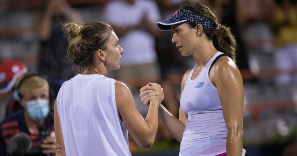 Simona Halep & Danielle Collins at Montreal in 2021
