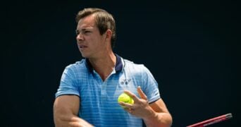 Sascha Bajin during practice at the 2020 Australian Open Grand Slam tennis tournament