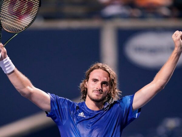 Stefanos Tsitsipas of Greece at the Aviva Centre