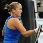 Shelby Rogers at the Adelaide International tennis tournament at Memorial Drive on February 25, 2021 in Adelaide, Australia.