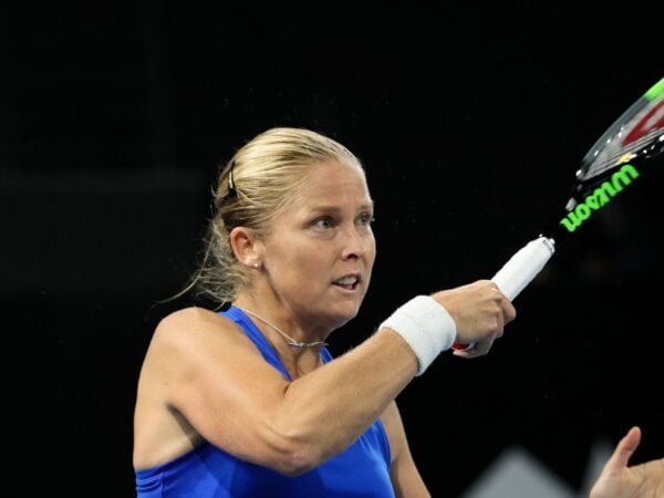 Shelby Rogers at the Adelaide International tennis tournament at Memorial Drive on February 23, 2021 in Adelaide, Australia.