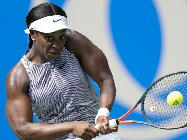 Sloane Stephens at the 2019 WTA Wuhan Open tennis tournament in Wuhan, central China's Hubei Province