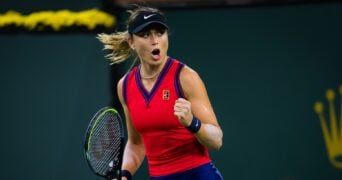 Paula Badosa at the 2021 BNP Paribas Open WTA 1000 tennis tournament in Indian Wells