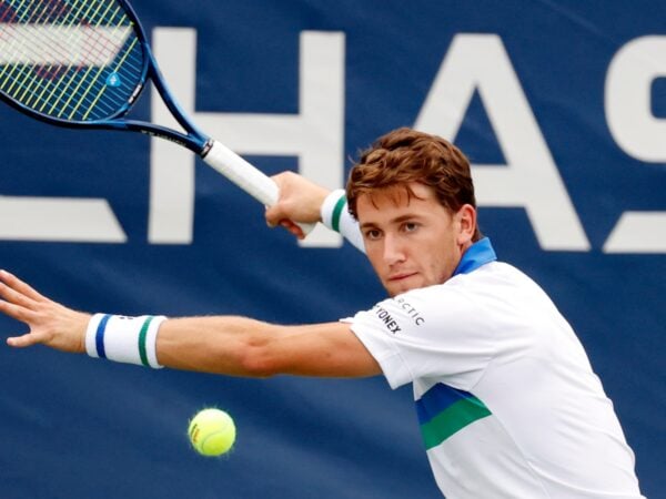 Casper Ruud at the 2021 U.S. Open tennis tournament at USTA Billie Jean King National Tennis Center.