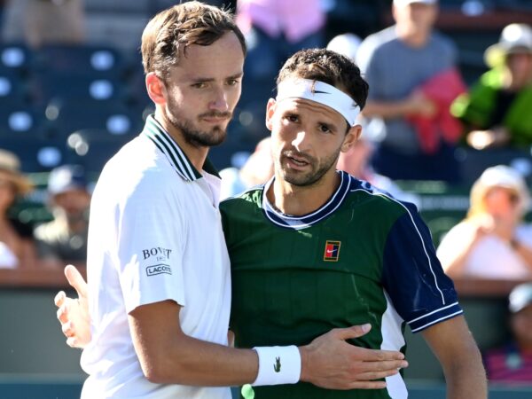 Daniil Medvedev and Grigor Dimitrov Indian Wells 2021