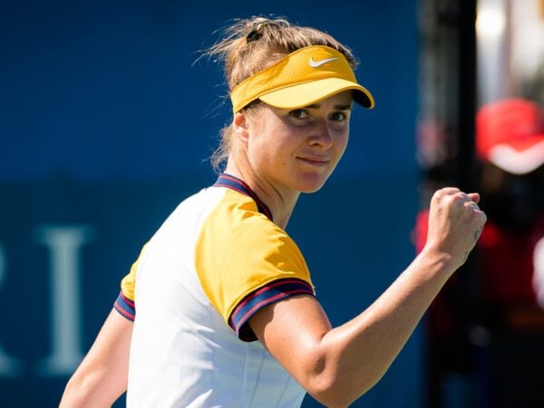 Elina Svitolina of the Ukraine in action during the second round of the 2021 Chicago Fall Tennis Classic WTA 500 tennis tournament