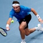 Norway's Casper Ruud in action at the ATP Erste Bank Open