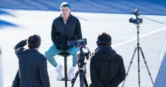 Holger Rune during the interview at the Mouratoglou Academy, December 2021.