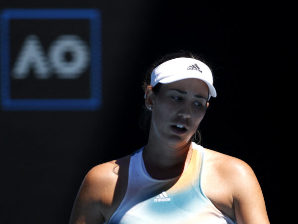 Spain's Garbine Muguruza reacts during her second round match against France's Alize Cornet