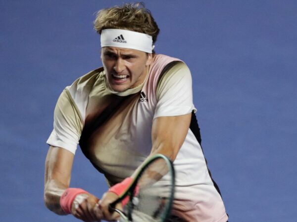 Germany's Alexander Zverev in action during his match against Jenson Brooksby of the U.S. at the ATP 500 Abierto Mexicano in Acapulco, Mexico