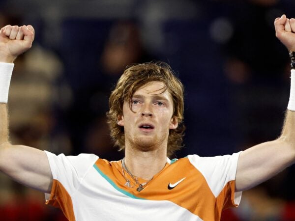 Russia's Andrey Rublev at the Dubai Open