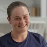 Ash Barty smiles during her retirement announcement in Brisbane, Australia