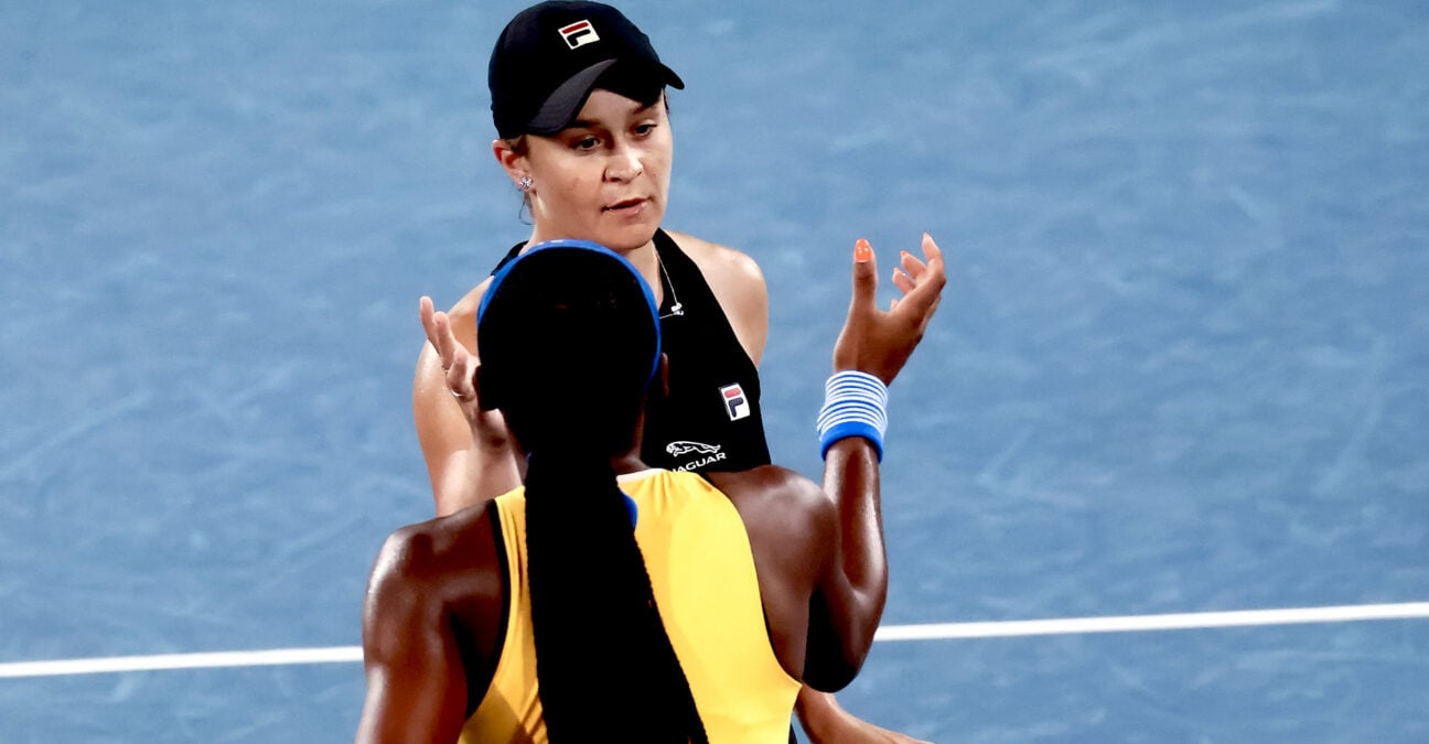 Ash Barty and Cori Gauff, Adelaide 2022