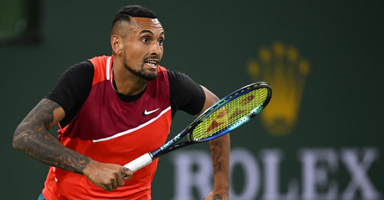 Nick Kyrgios at the BNP Paribas Open at the Indian Wells Tennis Garden.