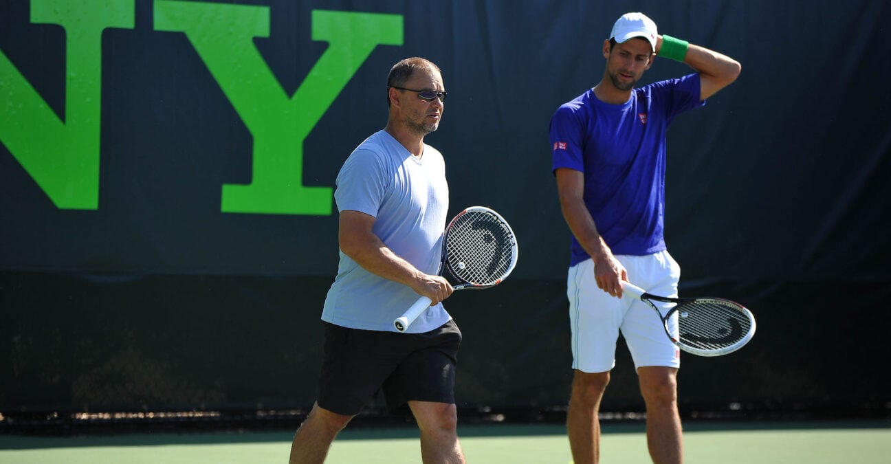 Marian Vajda and Novak Djokovic, 2014