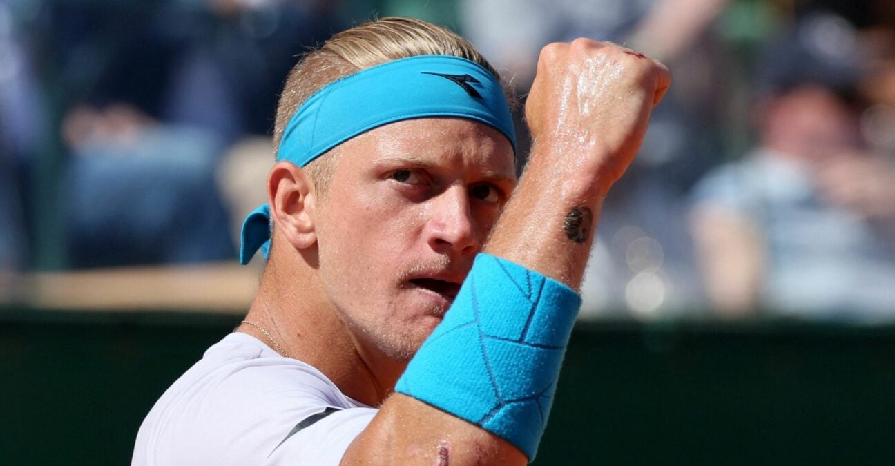 Spain's Alejandro Davidovich Fokina reacts during the final match against Greece's Stefanos Tsitsipas at the ATP Monte Carlo Master