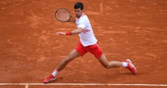 Novak Djokovic at the Rolex Monte Carlo Masters in 2021