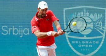 Serbia's Novak Djokovic at the ATP 250 Belgrade Open