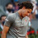 Dominic Thiem at the Mutua Madrid Open 2021 at La Caja Magica in May 2021 in Madrid, Spain.