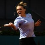 Simona Halep of Romania during practice ahead of the 2022 Mutua Madrid Open WTA 1000 tennis tournament