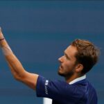 Daniil Medvedev at the Miami Open at Hard Rock Stadium.