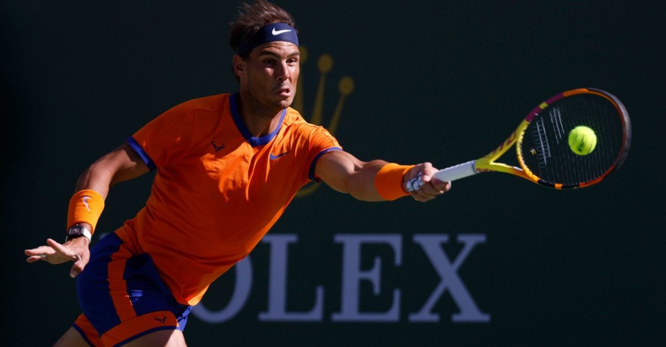 Rafael Nadal at Indian Wells Tennis Garden in Indian Wells, California.