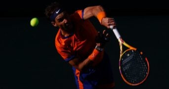 Rafael Nadal at Indian Wells Tennis Garden in Indian Wells, California.