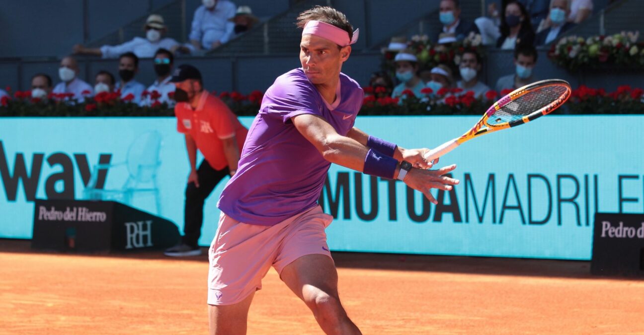 Rafael Nadal, Spain, during Mutua Madrid Open in May 2021