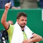 Switzerland's Stan Wawrinka leaves the court after losing his first round match against Kazakhstan's Alexander Bublik at the Monte Carlo Masters