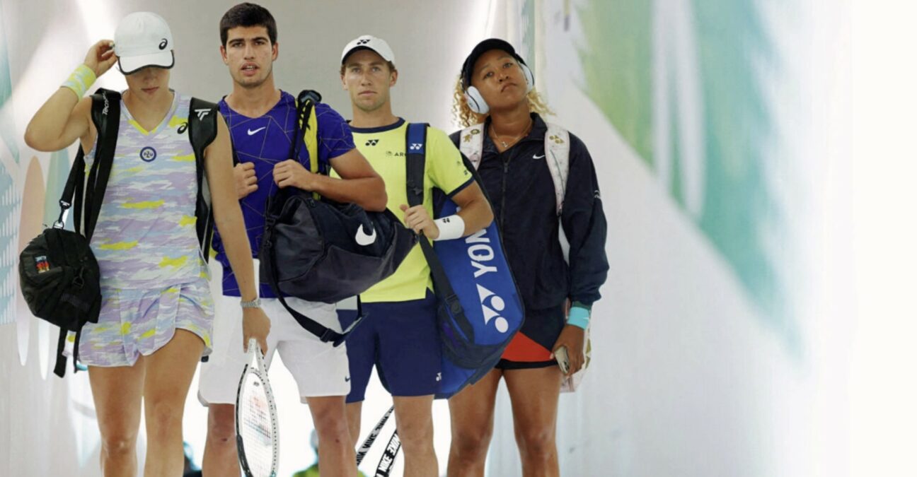 Iga Swiatek, Carlos Alcaraz, Casper Ruud, Naomi Osaka